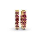 14kt Yellow Gold Sirena Round Lab Diamond Hoop Earrings (3 Ct. Tw.) front image