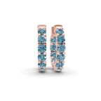 14ct Rose Gold Sirena Round Lab Diamond Hoop Earrings (1 Ct. Tw.) front image