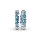 Platinum Sirena Round Lab Diamond Hoop Earrings (1 Ct. Tw.) front image