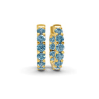 9ct Yellow Gold Sirena Round Lab Diamond Hoop Earrings (1 Ct. Tw.) front image