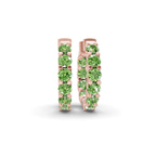 14ct Rose Gold Sirena Round Lab Diamond Hoop Earrings (1 Ct. Tw.) front image