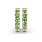 14ct Rose Gold Sirena Round Lab Diamond Hoop Earrings (1 Ct. Tw.) side right image one