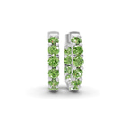 Platinum Sirena Round Lab Diamond Hoop Earrings (1 Ct. Tw.) front image