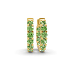 14ct Yellow Gold Sirena Round Lab Diamond Hoop Earrings (1 Ct. Tw.) front image