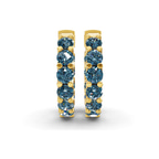 14kt Yellow Gold Sirena Round Lab Diamond Hoop Earrings (1 Ct. Tw.) side right image one