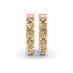 14kt Rose Gold Sirena Round Lab Diamond Hoop Earrings (5 Ct. Tw.) side right image one
