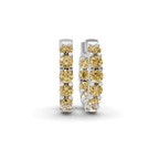 Platinum Sirena Round Lab Diamond Hoop Earrings (1 Ct. Tw.) front image