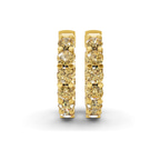 9ct Yellow Gold Sirena Round Lab Diamond Hoop Earrings (1 Ct. Tw.) side right image one