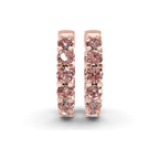 14ct Rose Gold Sirena Round Lab Diamond Hoop Earrings (1 Ct. Tw.) side right image one