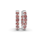 14ct White Gold Sirena Round Lab Diamond Hoop Earrings (1 Ct. Tw.) front image