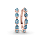 14kt Rose Gold Lexley Pear Lab Diamond Hoop Earrings (1 Ct. Tw.) front image