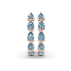 14kt Rose Gold Lexley Pear Lab Diamond Hoop Earrings (1 Ct. Tw.) right