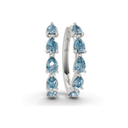14kt White Gold Lexley Pear Lab Diamond Hoop Earrings (2 Ct. Tw.) front image