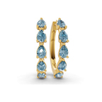 14kt Yellow Gold Lexley Pear Lab Diamond Hoop Earrings (1 Ct. Tw.) front image