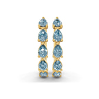 14kt Yellow Gold Lexley Pear Lab Diamond Hoop Earrings (1 Ct. Tw.) right
