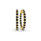 14ct Yellow Gold Rylee Round Lab Diamond Hoop Earrings (1 Ct. Tw.) front image