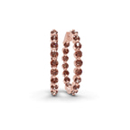 14ct Rose Gold Rylee Round Lab Diamond Hoop Earrings (1 Ct. Tw.) front image