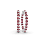 9ct White Gold Rylee Round Lab Diamond Hoop Earrings (1 Ct. Tw.) front image