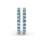 9ct White Gold Rylee Round Lab Diamond Hoop Earrings (1 Ct. Tw.) right