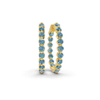 9ct Yellow Gold Rylee Round Lab Diamond Hoop Earrings (1 Ct. Tw.) front image