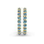 9ct Yellow Gold Rylee Round Lab Diamond Hoop Earrings (1 Ct. Tw.) right