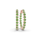 9ct Rose Gold Rylee Round Lab Diamond Hoop Earrings (1 Ct. Tw.) front image