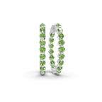 9ct White Gold Rylee Round Lab Diamond Hoop Earrings (1 Ct. Tw.) front image