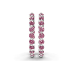9ct White Gold Rylee Round Lab Diamond Hoop Earrings (1 Ct. Tw.) right
