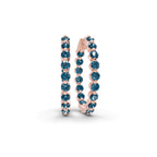 14ct Rose Gold Rylee Round Lab Diamond Hoop Earrings (1 Ct. Tw.) front image
