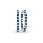 9ct White Gold Rylee Round Lab Diamond Hoop Earrings (1 Ct. Tw.) front image