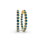 9ct Yellow Gold Rylee Round Lab Diamond Hoop Earrings (1 Ct. Tw.) front image