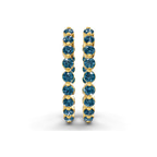 9ct Yellow Gold Rylee Round Lab Diamond Hoop Earrings (1 Ct. Tw.) right