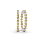 9ct White Gold Rylee Round Lab Diamond Hoop Earrings (1 Ct. Tw.) front image
