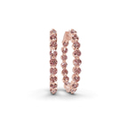 14ct Rose Gold Rylee Round Lab Diamond Hoop Earrings (1 Ct. Tw.) front image