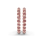 14ct Rose Gold Rylee Round Lab Diamond Hoop Earrings (1 Ct. Tw.) right