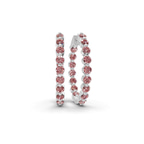 9ct White Gold Rylee Round Lab Diamond Hoop Earrings (1 Ct. Tw.) front image