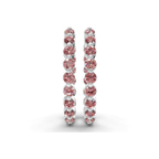 9ct White Gold Rylee Round Lab Diamond Hoop Earrings (1 Ct. Tw.) right