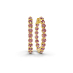 14ct Yellow Gold Rylee Round Lab Diamond Hoop Earrings (1 Ct. Tw.) front image
