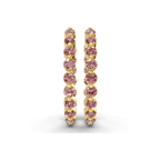 14ct Yellow Gold Rylee Round Lab Diamond Hoop Earrings (1 Ct. Tw.) right