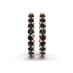 14ct Rose Gold Isla Round Lab Diamond Hoop Earrings (1 Ct. Tw.) right