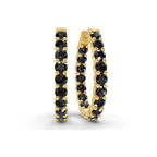 14ct Yellow Gold Isla Round Lab Diamond Hoop Earrings (1 Ct. Tw.) front image