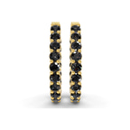 14ct Yellow Gold Isla Round Lab Diamond Hoop Earrings (1 Ct. Tw.) right