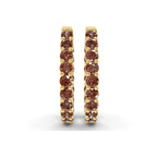 14ct Yellow Gold Isla Round Lab Diamond Hoop Earrings (1 Ct. Tw.) right