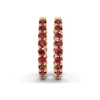9ct Yellow Gold Isla Round Lab Diamond Hoop Earrings (1 Ct. Tw.) right