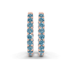 14ct Rose Gold Isla Round Lab Diamond Hoop Earrings (1 Ct. Tw.) right
