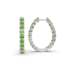 9ct White Gold Isla Round Lab Diamond Hoop Earrings (1 Ct. Tw.) left