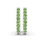9ct White Gold Isla Round Lab Diamond Hoop Earrings (1 Ct. Tw.) right