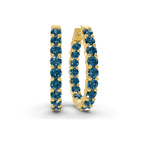 9ct Yellow Gold Isla Round Lab Diamond Hoop Earrings (1 Ct. Tw.) front image