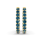 9ct Yellow Gold Isla Round Lab Diamond Hoop Earrings (1 Ct. Tw.) right