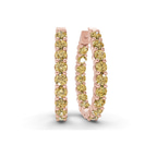 9ct Rose Gold Isla Round Lab Diamond Hoop Earrings (1 Ct. Tw.) front image